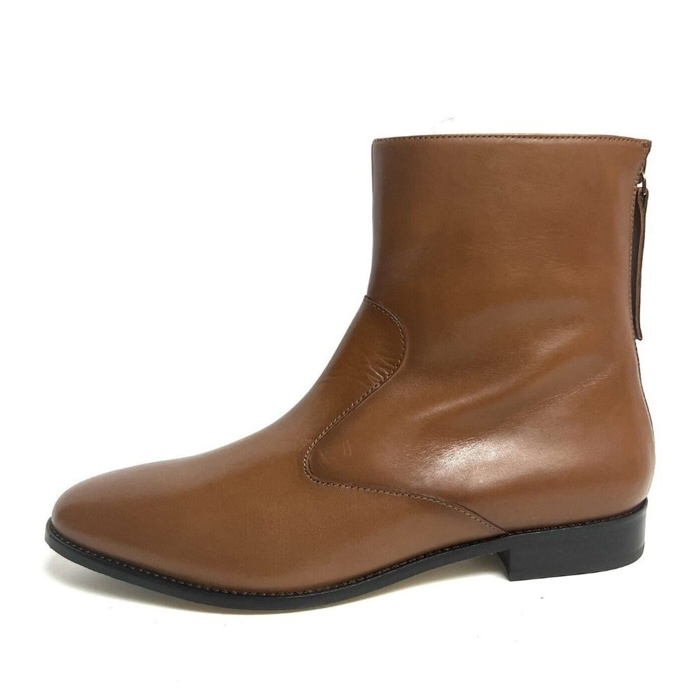 Anthony Veer Womens Martha Ankle Boot Tan Size 10 D(Wide)
